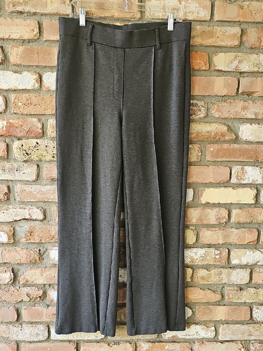 Quince Ultra Stretch Ponte Boot Cut Pants In Gray